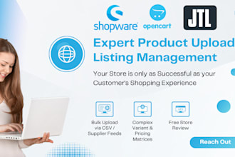 do product upload and catalog management in shopware opencart or jtl shop