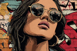make urban graffiti style artwork for your business