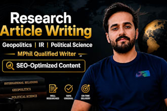write SEO optimized geopolitics, ir and political science articles