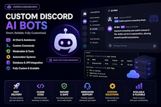 create custom discord bots and ai chatbot systems