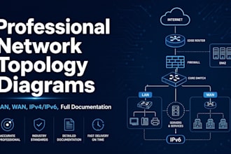 create professional network topology diagrams and IT documentation
