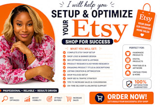set up and optimize etsy shop SEO listings and products