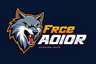 do unique angry wolf mascot logo design for your brand
