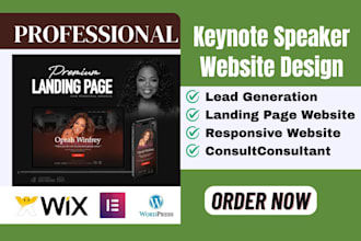 keynote speaker website design public speaker and performance coach wix website