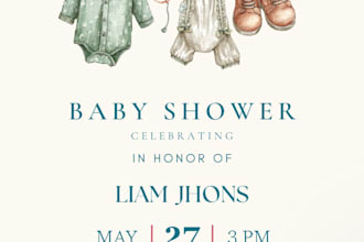 design birthday, wedding, baby shower invitation