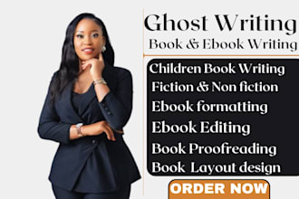 ghostwrite fiction and nonfiction, ebook ghostwriter