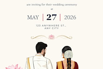 design elegant indian wedding invitation