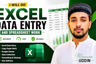 do excel data entry and spreadsheet work