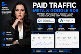 create and manage high converting paid traffic campaigns