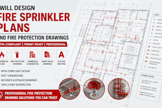 design fire sprinkler plans and fire protection drawings