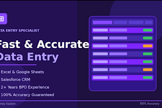 do fast and accurate data entry and CRM data management