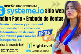crear sitio web en systeme io, landing page, embudo y automatización