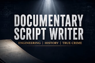 write technical and business documentary youtube scripts