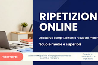 dare lezioni online per studenti di scuole medie e superiori