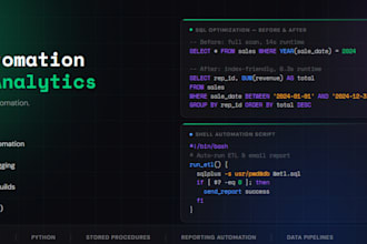 write sql queries and automate reports