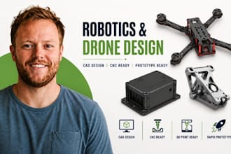 robotics enclosure cad, drone frame cnc stl modeling for rapid prototypes studio