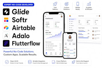build mvp,internal tools,client portal with glide and adalo