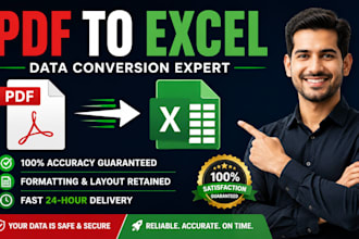 convert scanned PDF to excel or word professionally