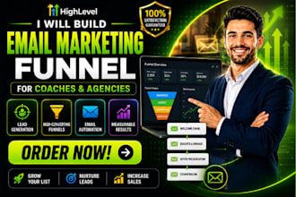 build email marketing funnel for coaches and agencies