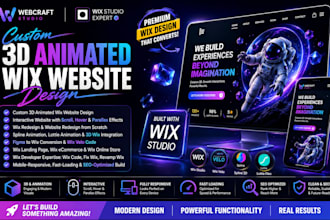 3d interactive wix studio website wix redesign scrolling animation spline,gsap