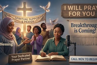 be your dedicated prayer partner and offer spiritual support