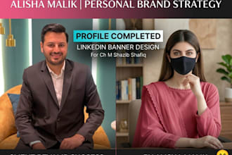 design a proffessional linkedin banner for your brand