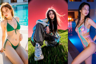 create realistic ai girl model photo or avatar, nsfw or sfw