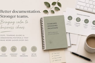 create sops, training manuals and onboarding guides