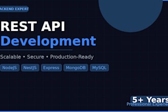 build a rest API using nodejs nestjs or express with mongodb or mysql