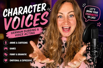 do german female dubbing and character voices