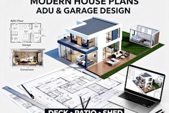 draw modern house plans adu garage conversion deck patio shed floor layout