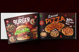 do food menu design, restaurant menu design, food flyer and digital menu