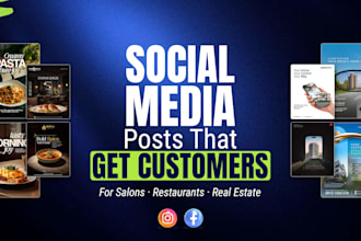 design instagram posts for salons, restaurants, real estate