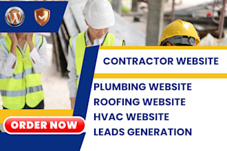 design contractor website hvac website plumbing roofing construction site
