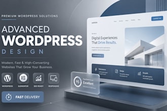 develop fast loading wordpress website with custom design