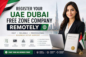 help you register a uae dubai free zone company remotely