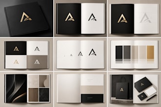 design a professional brand style guide and brand book