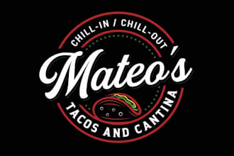 design glamorous food tacos restaurant logo