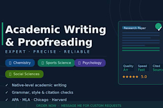 proofread and improve academic writing in science subjects