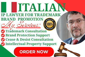 be your italian ip lawyer for trademark copyright and brand protection