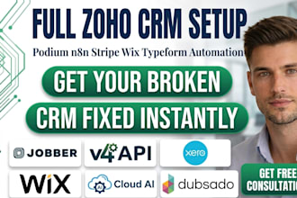 zoho crm podium n8n stripe wix typeform v4 api xero jobber cloud ai automation