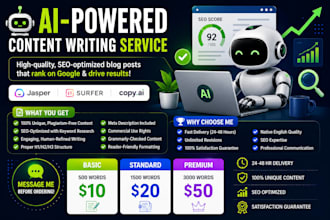 write SEO blog posts and articles using ai tools