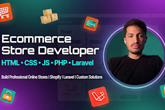 build a custom ecommerce website with admin panel in laravel