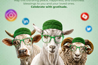 design premium eid mubarak social media posts for brands