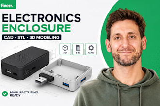 consumer electronics enclosure cad, usb gadget stl modeling pro studio 3d cad