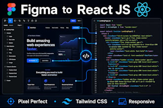 convert figma design to reactjs with tailwind CSS responsive