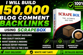 build 15000 blog comment backlinks using scrapebox SEO