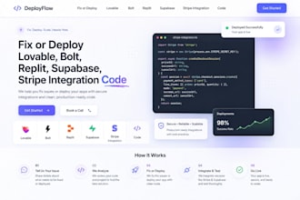 create , fix or deploy lovable, bolt, replit, supabase, stripe integration code