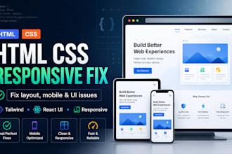 fix HTML CSS responsive layout issues