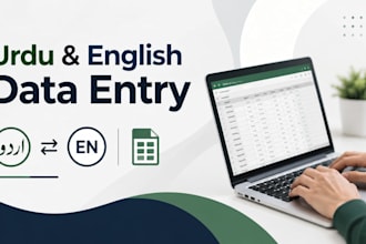 do urdu and english typing and data entry